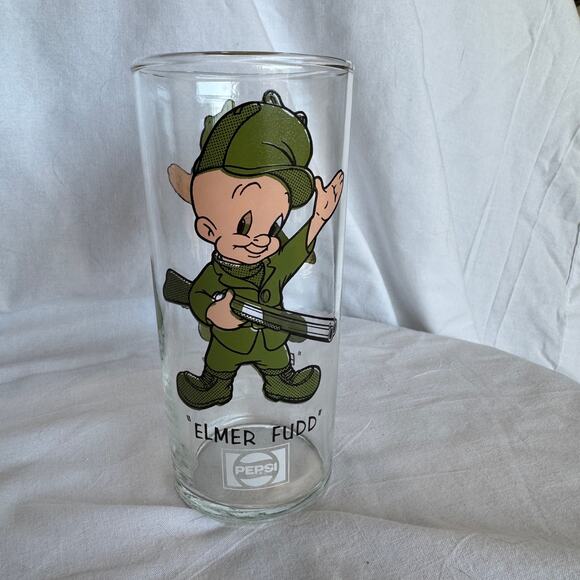 Vintage Elmer Fudd Cooler Tumbler Pepsi 1973 Collectors Glass - Picture 1 of 8